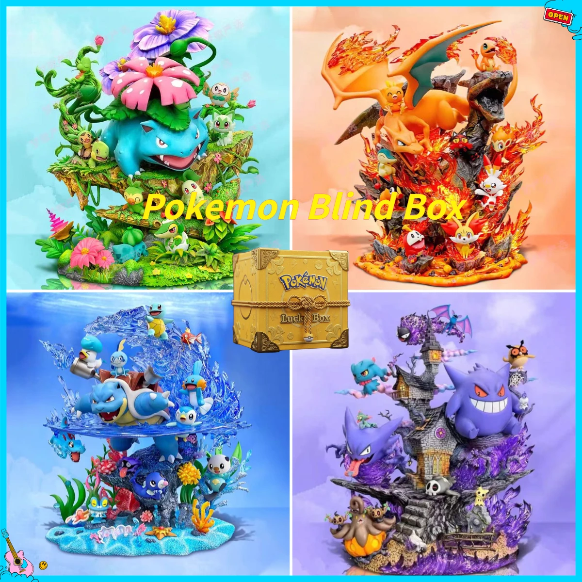 Коллекционные фигурки Pokemon Blind Box Пикачу Иви Генгар Мьюту, аниме, модель из ПВХ, игрушка, случайный подарок-сюрприз
Коллекционные фигурки Pokemon Blind Box Пикачу Иви Генгар Мьюту, аниме, модель из ПВХ, игрушка, случайный подарок-сюрприз