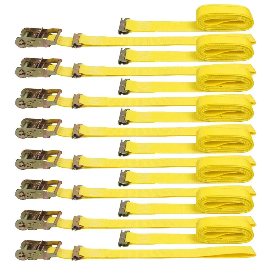 Straps 8Pack 15 Feet 1466 lbs Load Cap with 4400 lbs Breaking Limit, Standard ETrack Fitting Tie Down Ratcheting for Container,
Straps 8Pack 15 Feet 1466 lbs Load Cap with 4400 lbs Breaking Limit, Standard ETrack Fitting Tie Down Ratcheting for Container,
