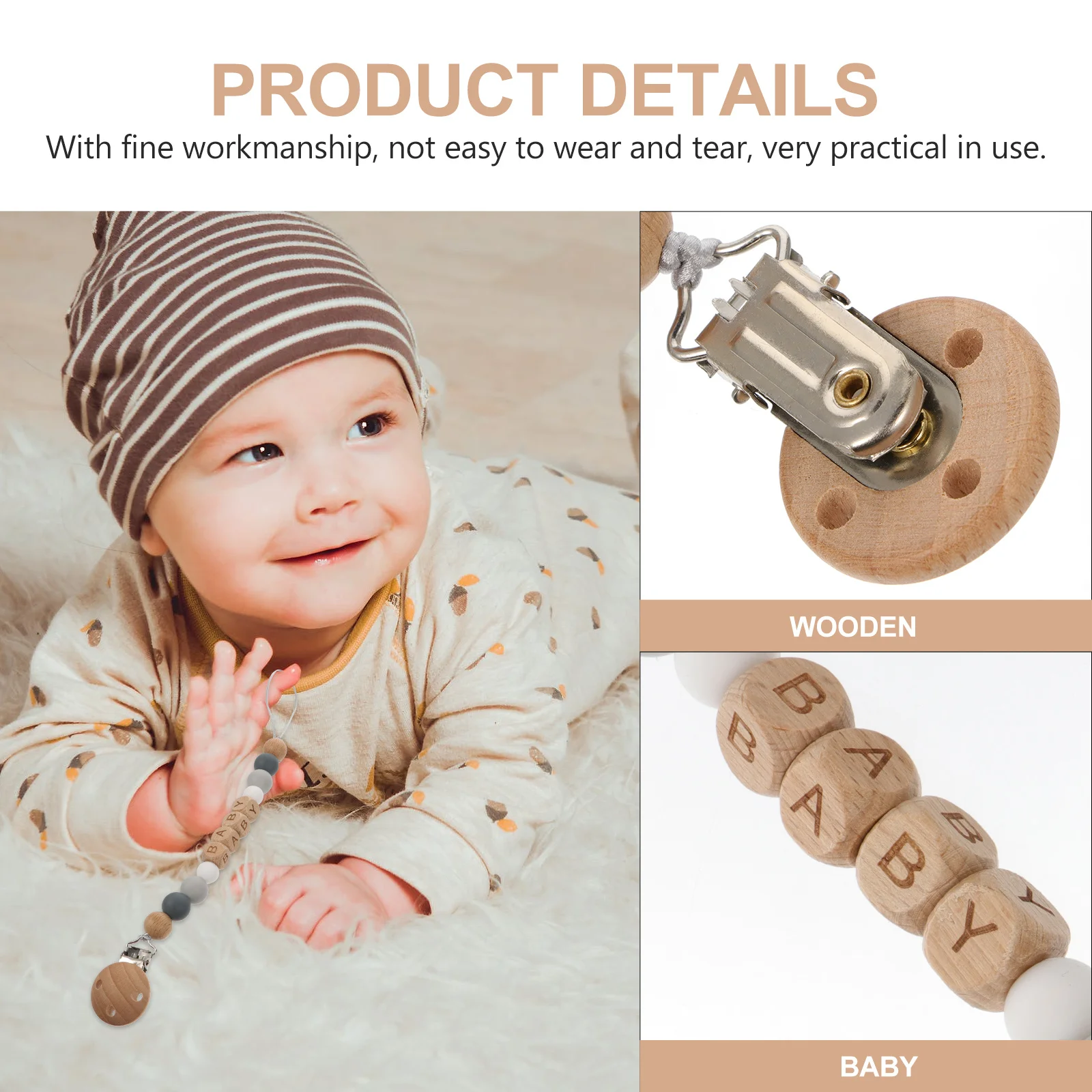 1Set Infant Silicone Teether Cartoon Wood Molar Teething Pain Relief Pacifier Chain Holder Baby Baby Teething Teether Training
1Set Infant Silicone Teether Cartoon Wood Molar Teething Pain Relief Pacifier Chain Holder Baby Baby Teething Teether Training