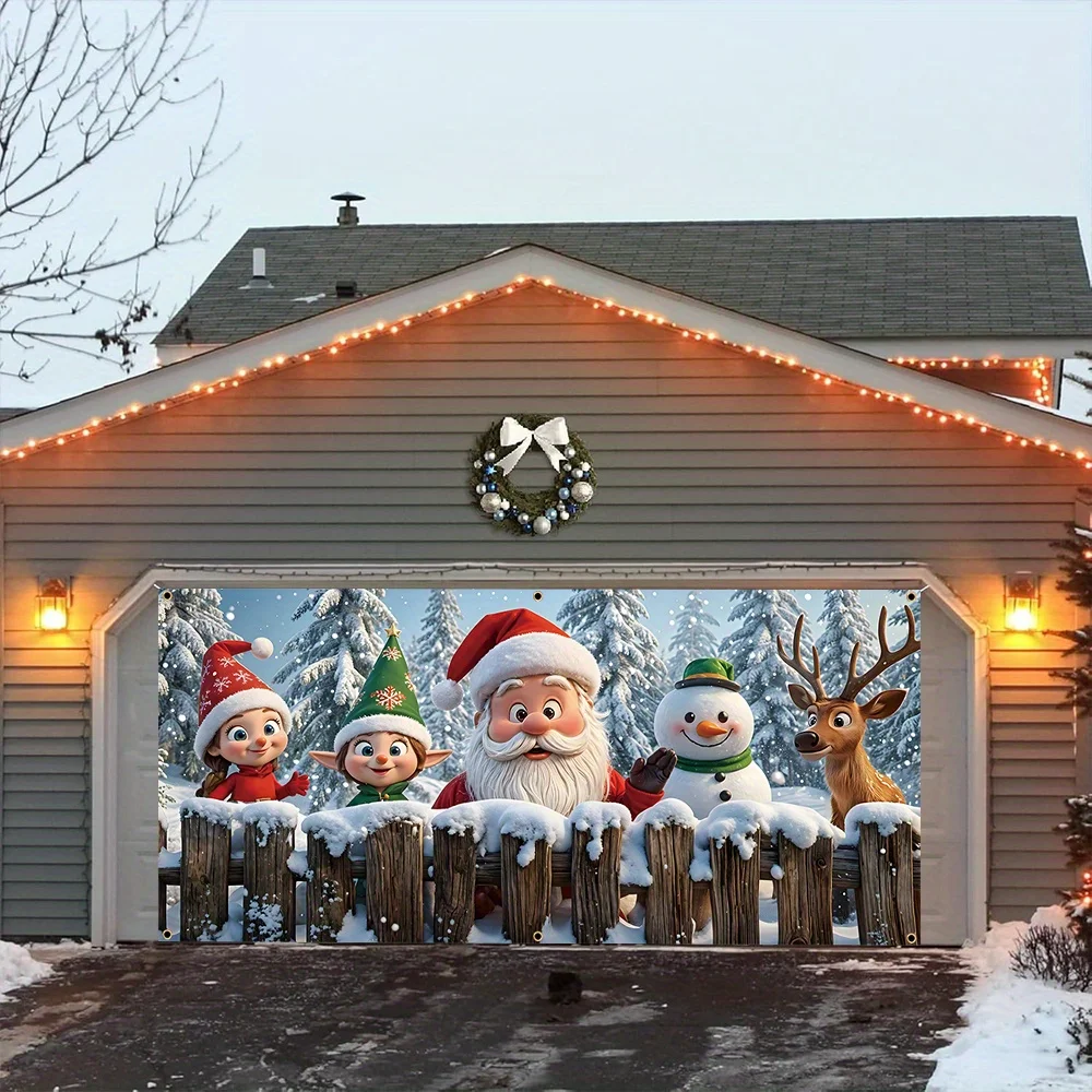 VIKAMA Christmas Winter Holiday Santa Claus Banner Christmas Banner Illustrated Design Festive Decor For Family Holiday Party
VIKAMA Christmas Winter Holiday Santa Claus Banner Christmas Banner Illustrated Design Festive Decor For Family Holiday Party