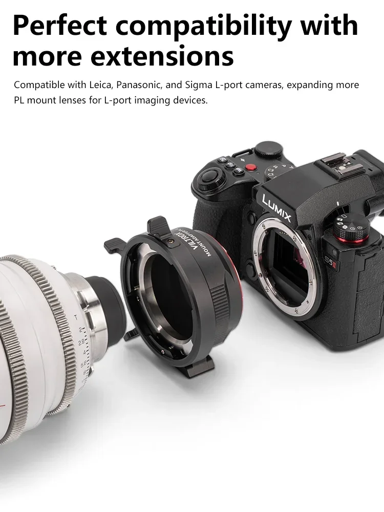 VILTROX PL-L Adapter Ring Manual Focus for PL Movie Lens to L Mount Panasonic Leica Sigma Camera Adapter Ring
VILTROX PL-L Adapter Ring Manual Focus for PL Movie Lens to L Mount Panasonic Leica Sigma Camera Adapter Ring