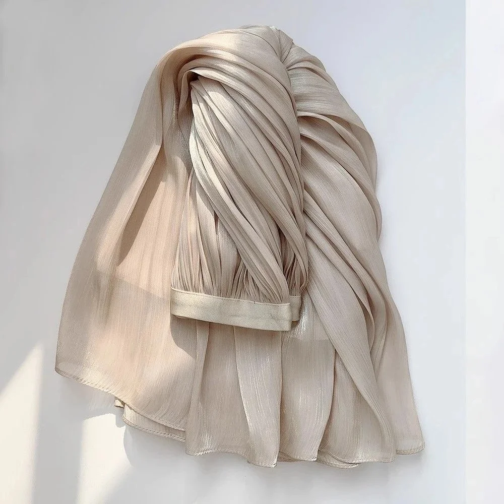 Summer Silky Pleated Skirt Elastic High Waist Glossy Silky Long Skirt Milk Silk A-line Skirts Women Beach Pearlescent Dress
Summer Silky Pleated Skirt Elastic High Waist Glossy Silky Long Skirt Milk Silk A-line Skirts Women Beach Pearlescent Dress