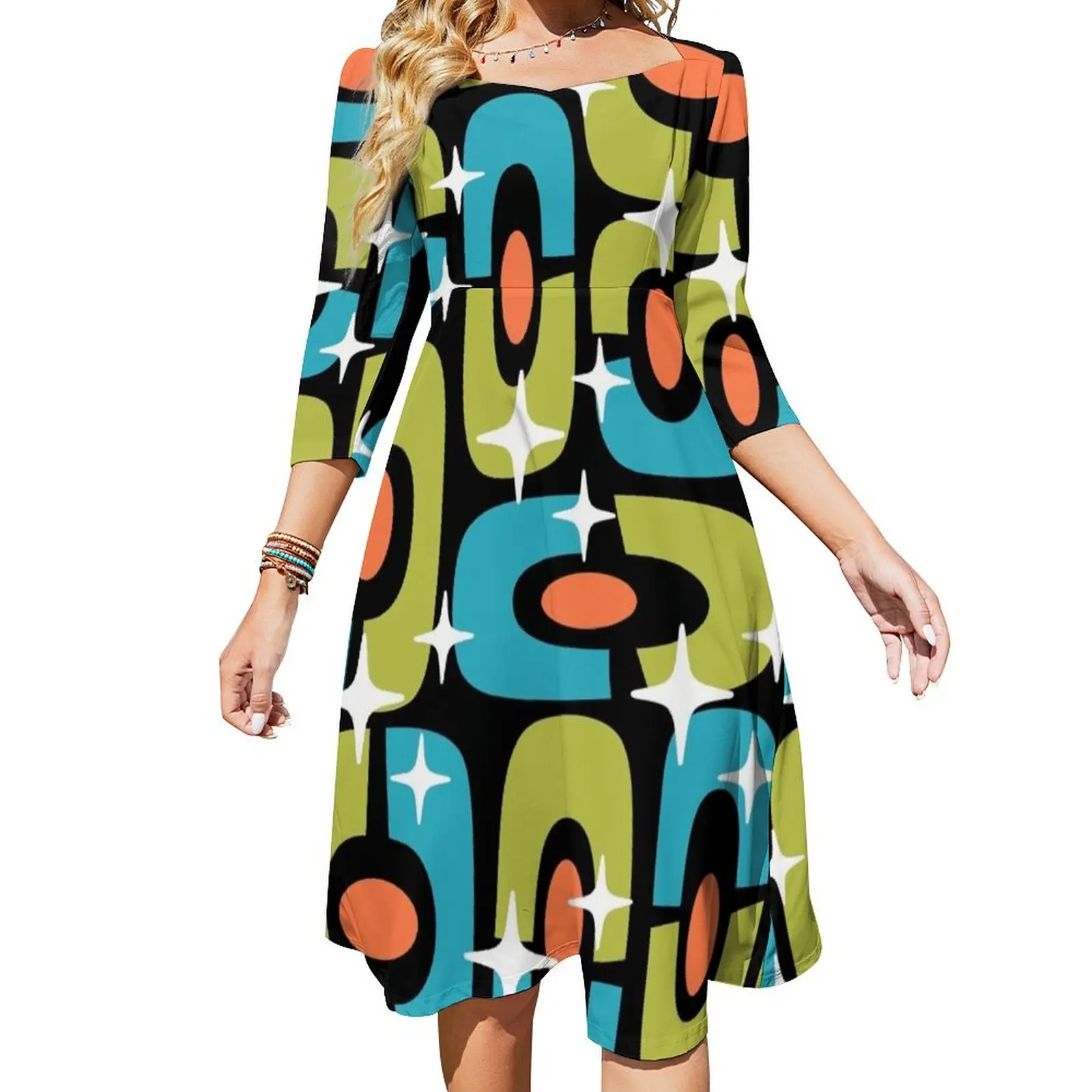 Retro Mid Century Atomic Composition 223 Flare Dress Party dresses wedding dresses for parties luxury dress
Retro Mid Century Atomic Composition 223 Flare Dress Party dresses wedding dresses for parties luxury dress