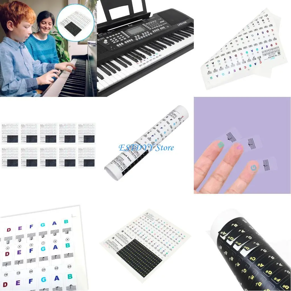G6DE 10pack Beginner Piano Learning Decals Simple Application for Key Bright Color
G6DE 10pack Beginner Piano Learning Decals Simple Application for Key Bright Color