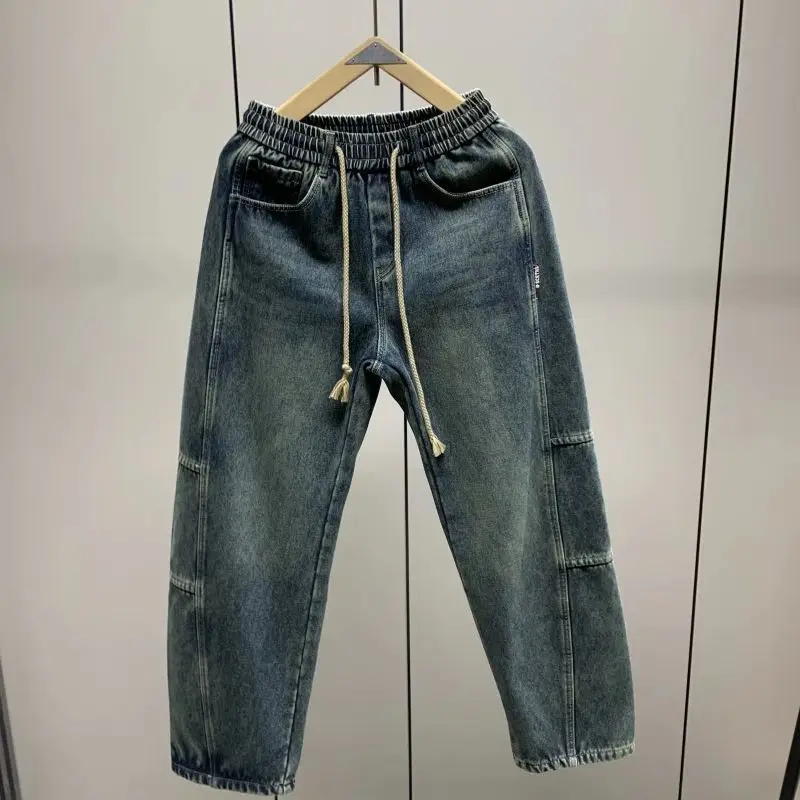 Drawstrong Streetwear Clothing 2026 Autumn New Retro Washed Jeans Men's Loose High Street Fashion Trendy Men's Trousers Man
Drawstrong Streetwear Clothing 2026 Autumn New Retro Washed Jeans Men's Loose High Street Fashion Trendy Men's Trousers Man