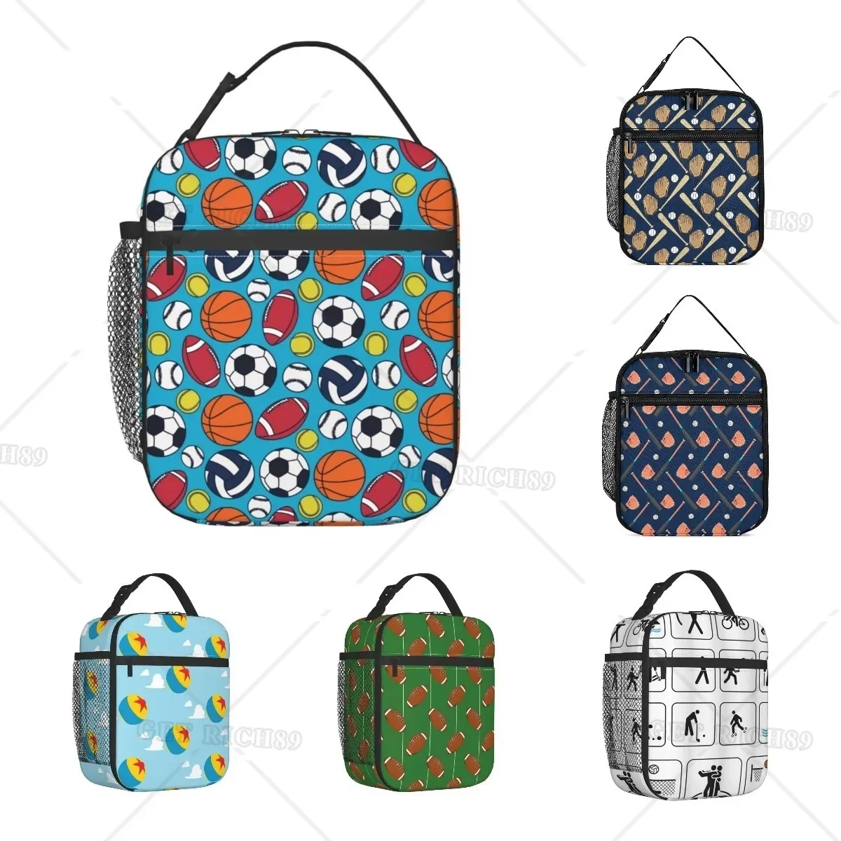 Sport Ball Insulated Lunch Bag, Portable Reusable Lunch Box for Women and Men, Meal Tote Bag with Pocket for Office Travel
Sport Ball Insulated Lunch Bag, Portable Reusable Lunch Box for Women and Men, Meal Tote Bag with Pocket for Office Travel