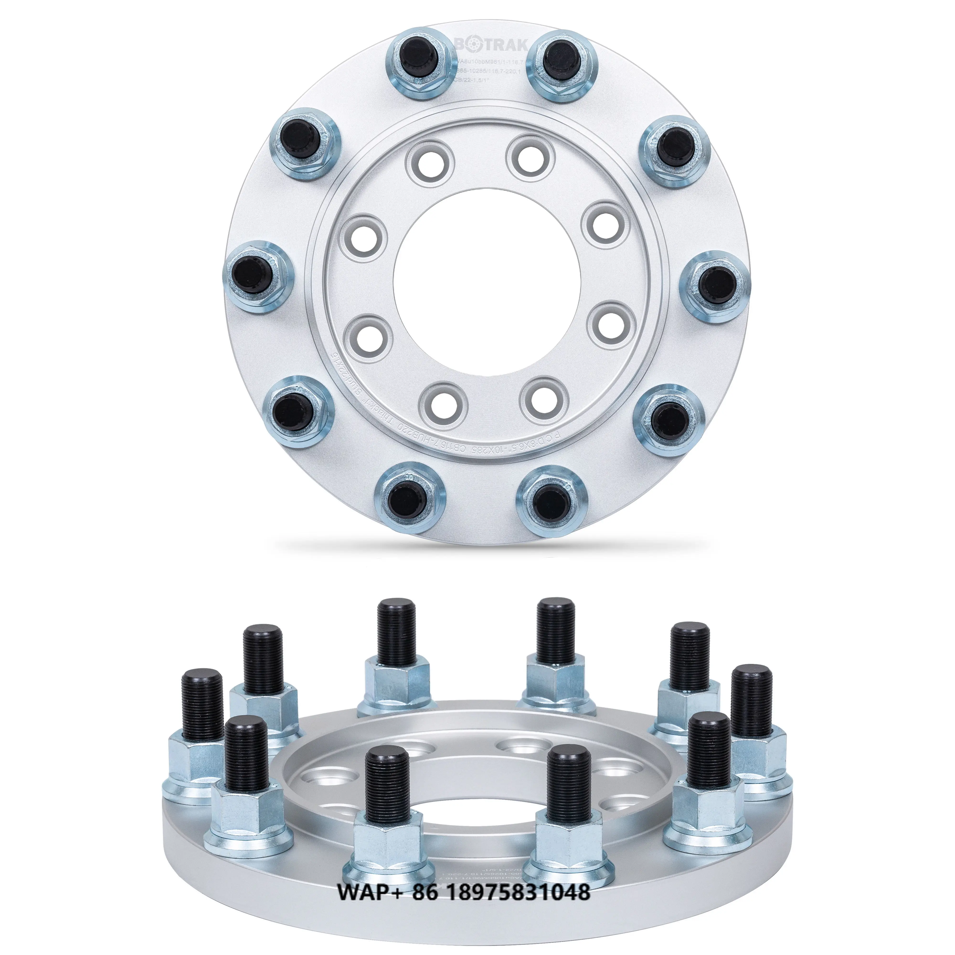 BOTRAK 8 to 10 Bolt 1" 8x6.5 to 10x285 22.5" 24.5" Rim Semi Wheel Adapters Spacers for ford F250 F350 Off-road 4x4
BOTRAK 8 to 10 Bolt 1" 8x6.5 to 10x285 22.5" 24.5" Rim Semi Wheel Adapters Spacers for ford F250 F350 Off-road 4x4