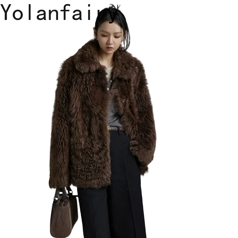 YOLANFAIRY Woman Fur Coat Square Collar Mid Length Curly Sheep Shearling Jacket Genuine Sheepskin Leather Fur Coats Warm Winter
YOLANFAIRY Woman Fur Coat Square Collar Mid Length Curly Sheep Shearling Jacket Genuine Sheepskin Leather Fur Coats Warm Winter