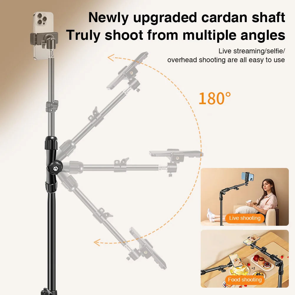 Horizontal Overhead Tripod Adjustable Cell Phone Tripod Stand Horizontal Stand for Recording
Horizontal Overhead Tripod Adjustable Cell Phone Tripod Stand Horizontal Stand for Recording