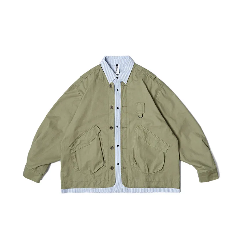 Retro Japanese Style Loose Fit Shirt Jacket with Stand Collar for Men And Women Multiple Pockets Fashionable Workwear
Retro Japanese Style Loose Fit Shirt Jacket with Stand Collar for Men And Women Multiple Pockets Fashionable Workwear