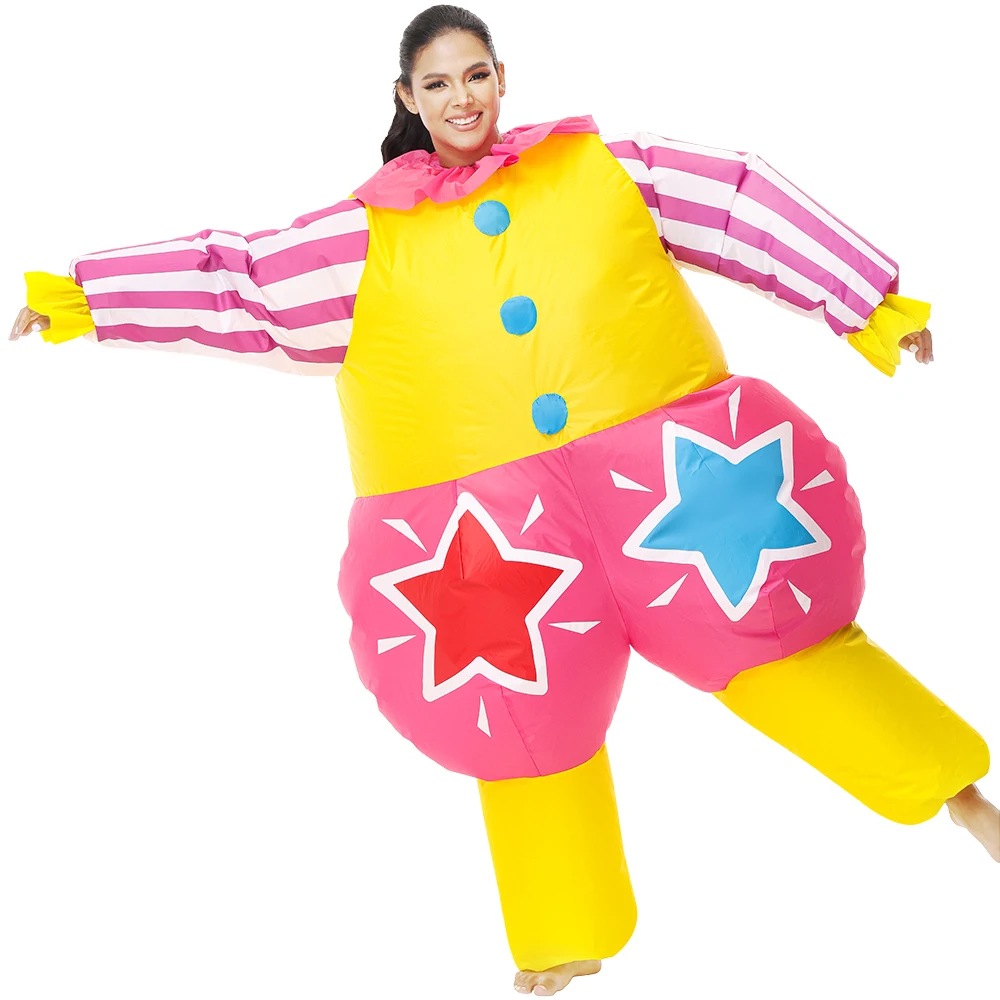 Star Pattern Inflatable Clown Cosplay Costume Adult Halloween Cosplay Blow Up Suit Party Children's Day Funny Stage Show Props
Star Pattern Inflatable Clown Cosplay Costume Adult Halloween Cosplay Blow Up Suit Party Children's Day Funny Stage Show Props