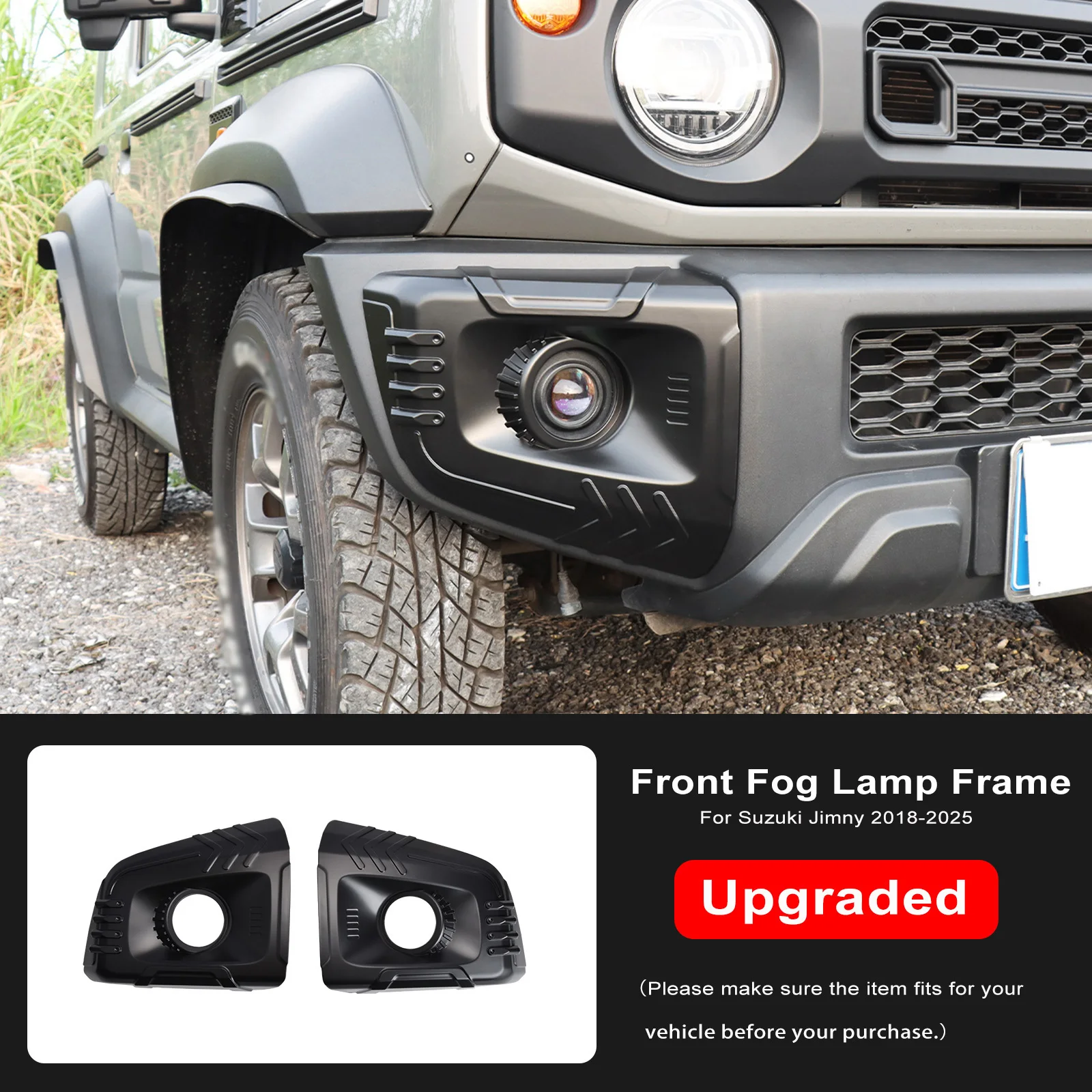 For Suzuki Jimny JB64 JB74 2018 2019 2020 2021 2022 2023 2024 2025 3/5Doors Car ABS Matte black Front Fog Lamp Cover 1Pair
For Suzuki Jimny JB64 JB74 2018 2019 2020 2021 2022 2023 2024 2025 3/5Doors Car ABS Matte black Front Fog Lamp Cover 1Pair