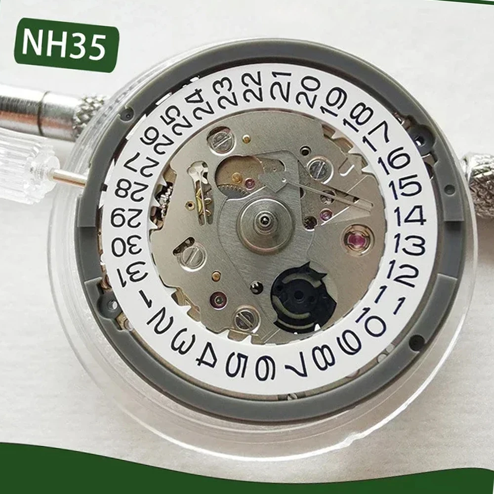 High Accuracy Movt Replace NH35A Premium Mechanical Movement NH35 At 3 At 3.8 At 6 Date wheel 24 Jewels Automatic Self-winding
High Accuracy Movt Replace NH35A Premium Mechanical Movement NH35 At 3 At 3.8 At 6 Date wheel 24 Jewels Automatic Self-winding