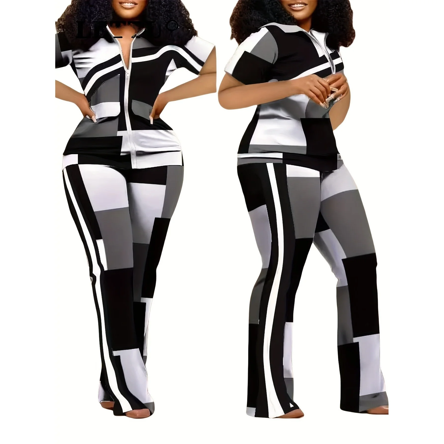 Slim Fit Zipper Pants Set Women's Fashion Summer Outfit Zipper Long Trousers Ensemble Elegant Slimming Pants Set for Ladies
Slim Fit Zipper Pants Set Women's Fashion Summer Outfit Zipper Long Trousers Ensemble Elegant Slimming Pants Set for Ladies