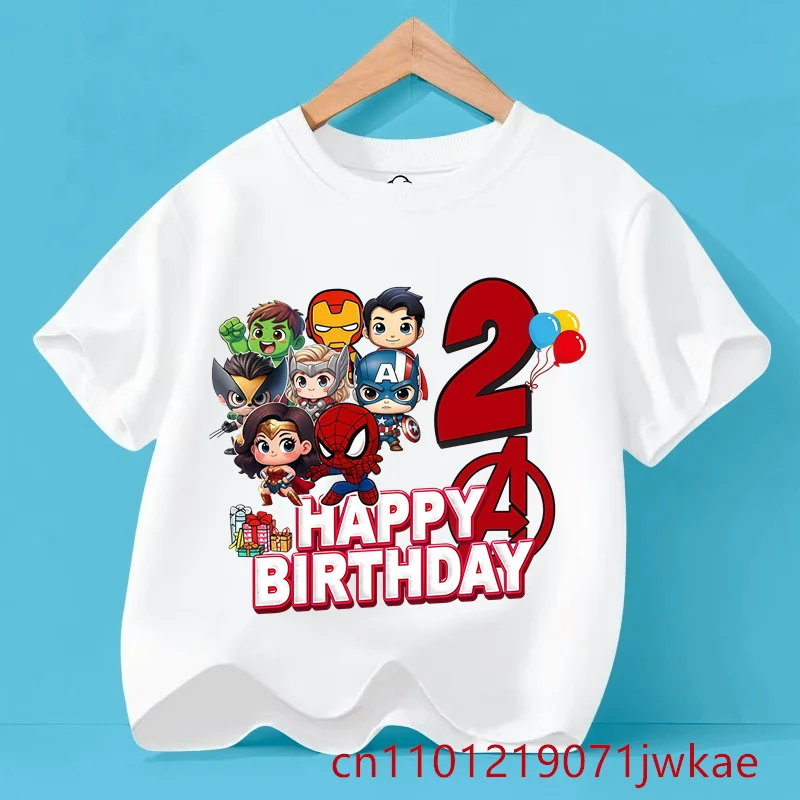Kid Marvel Avenger Personalised Birthday Girl T-shirt Summer 1 2 3 4 5 6 7 8 9 SuperHero Birthday Party Short Sleeve Boys Shirts
Kid Marvel Avenger Personalised Birthday Girl T-shirt Summer 1 2 3 4 5 6 7 8 9 SuperHero Birthday Party Short Sleeve Boys Shirts