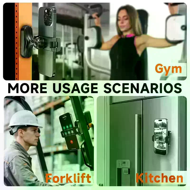 Magnetic Phone Holder 360° Adjustable Retractable Clamp Universal Hands-Free For Gym, Forklift, Kitchen, Fits All Phones
Magnetic Phone Holder 360° Adjustable Retractable Clamp Universal Hands-Free For Gym, Forklift, Kitchen, Fits All Phones