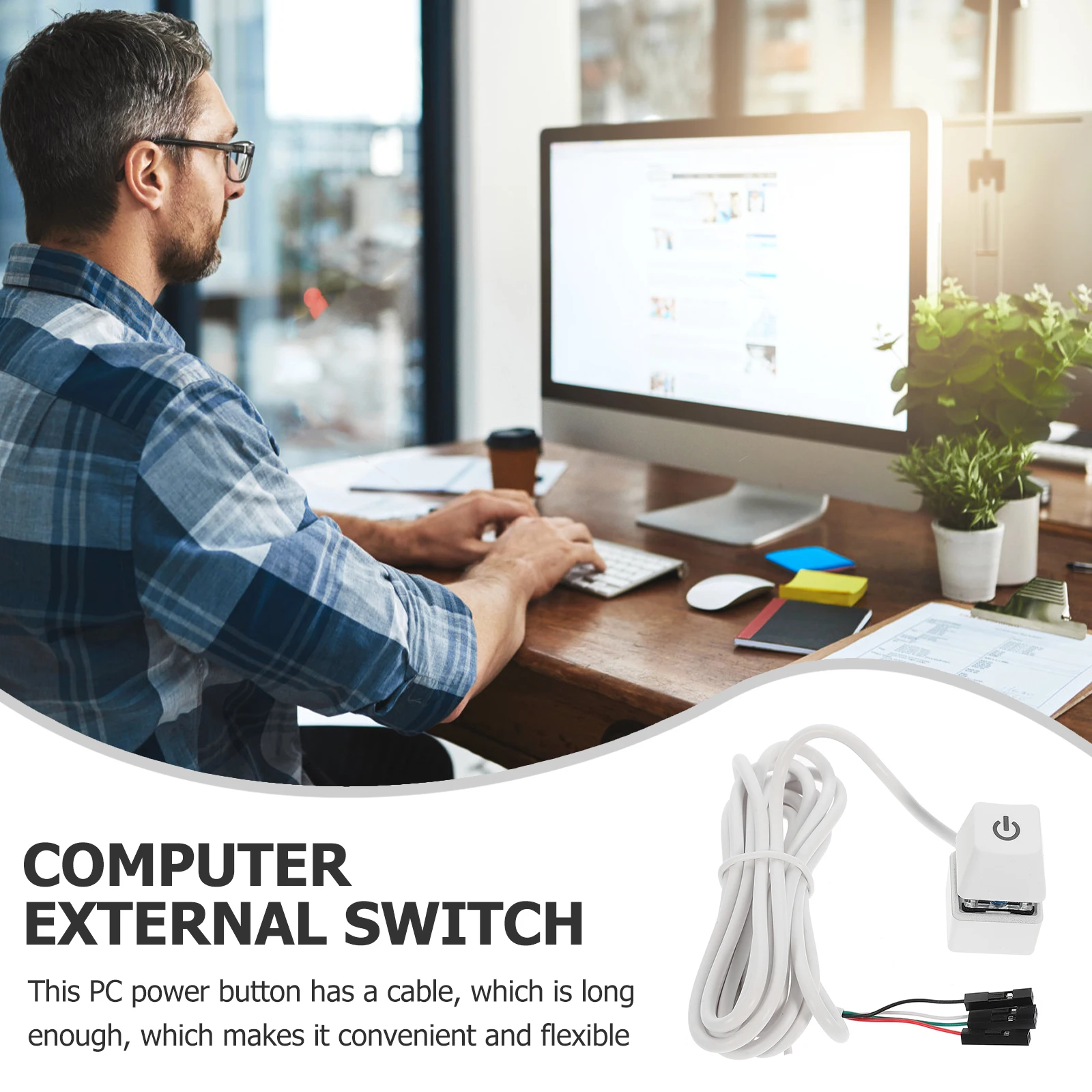 Sturdy Desktop Computer Case With Copper Abs Rubber Long Cable Easy Install Remote Power Button For Pc External Extension
Sturdy Desktop Computer Case With Copper Abs Rubber Long Cable Easy Install Remote Power Button For Pc External Extension