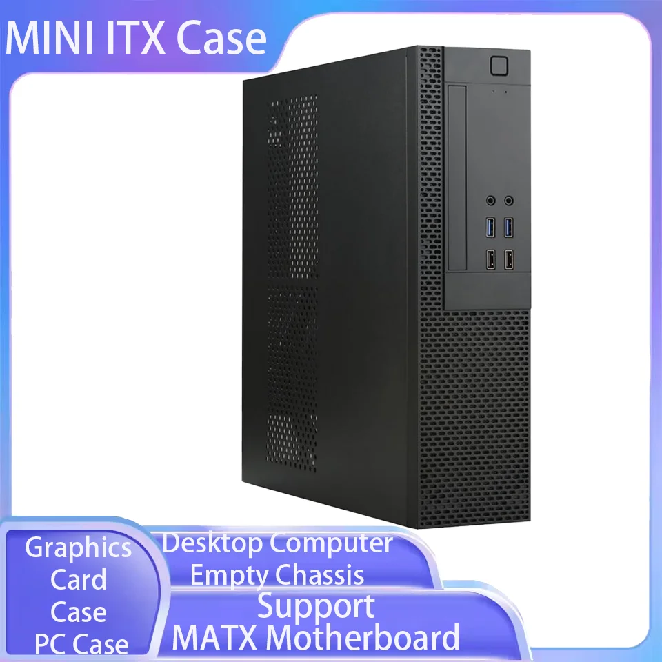 MINI ITX Case Supports MATX Motherboard Desktop Computer Empty Chassis Small 1U Power Optical Drive Graphics Card Case PC Case
MINI ITX Case Supports MATX Motherboard Desktop Computer Empty Chassis Small 1U Power Optical Drive Graphics Card Case PC Case