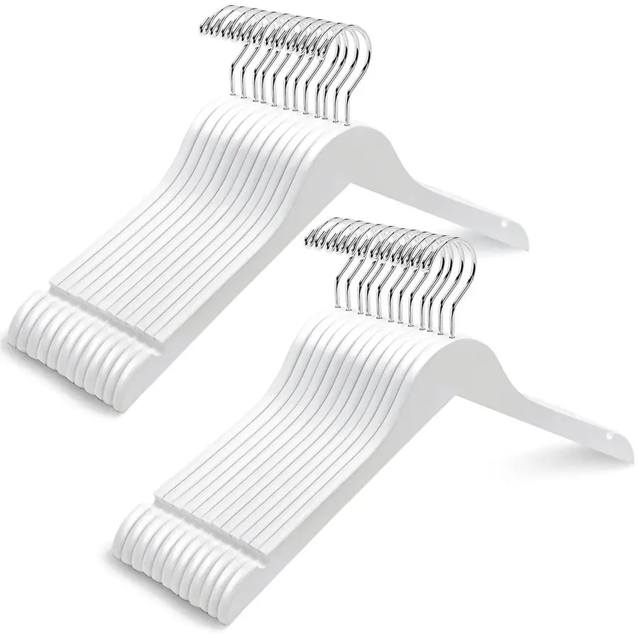 Набор из 24 белых деревянных вешалок, белые деревянные вешалки для рубашек с выемками для платьев, вешалки для одежды, для курток, пальто, свадебных нарядов
Набор из 24 белых деревянных вешалок, белые деревянные вешалки для рубашек с выемками для платьев, вешалки для одежды, для курток, пальто, свадебных нарядов