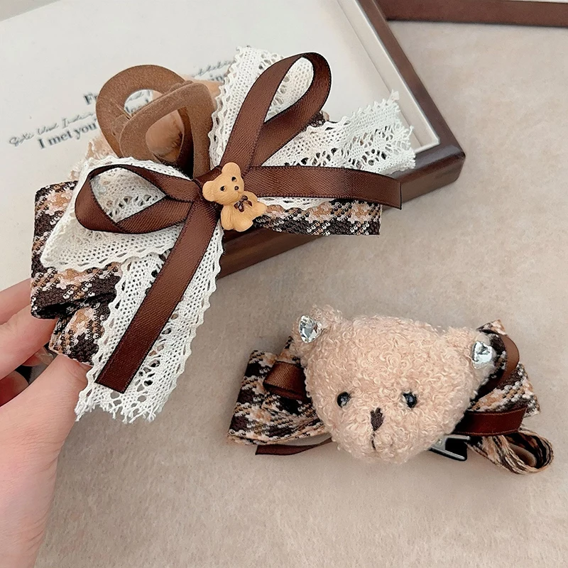 Sweet Girls Checkered Bowknot Fabric Art Hairpins Cute Cartoon Bear Hair Claw Clip Retro Style Hair Decoration For Woman
Sweet Girls Checkered Bowknot Fabric Art Hairpins Cute Cartoon Bear Hair Claw Clip Retro Style Hair Decoration For Woman