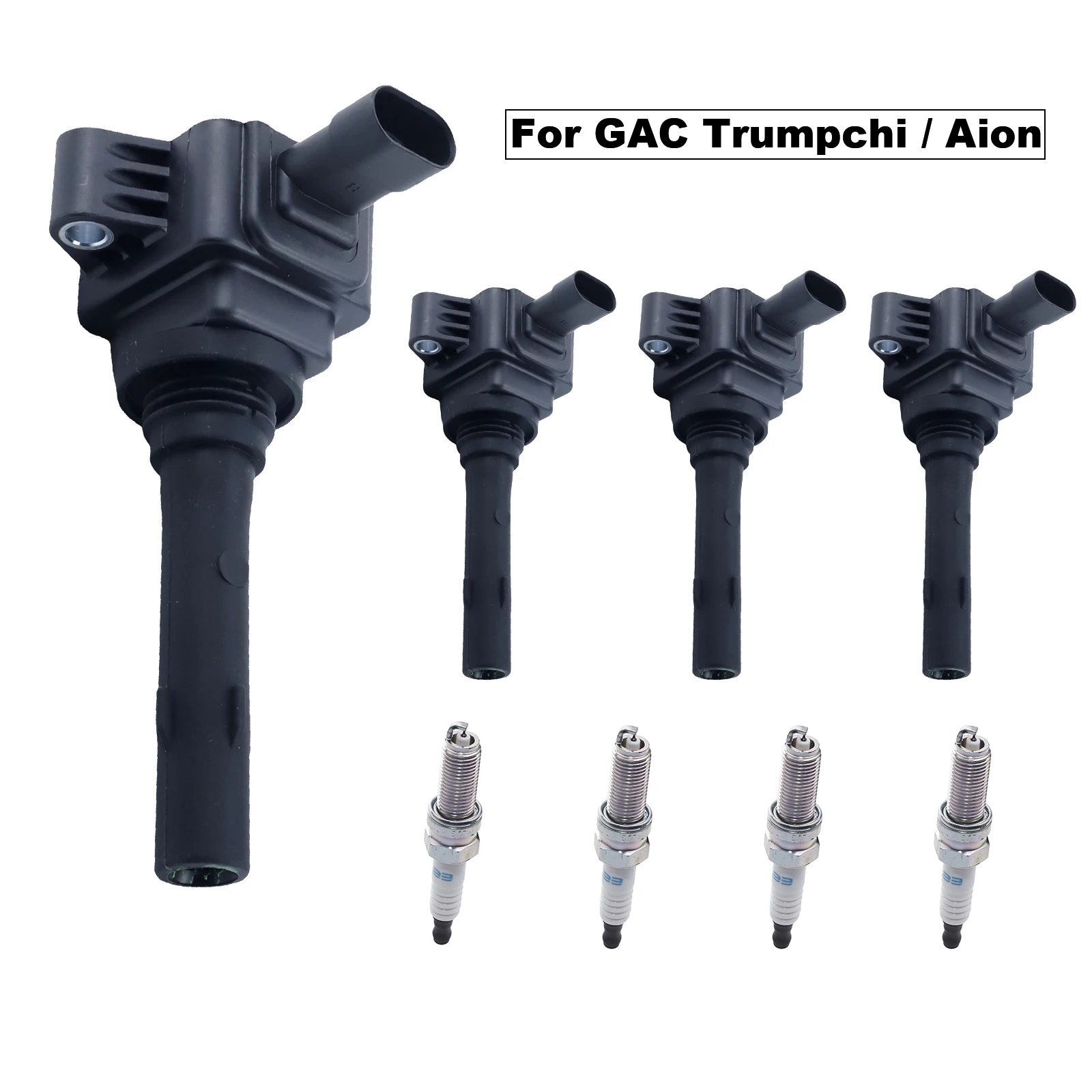 Ignition Coil+Spark Plug Kit For GAC Trumpchi GS3 1.5L(150N)/ GS4 PHEV I / GA4 1.5L 2017- Aion GA3S 1.5L-PHEV 2017- F01R00A090
Ignition Coil+Spark Plug Kit For GAC Trumpchi GS3 1.5L(150N)/ GS4 PHEV I / GA4 1.5L 2017- Aion GA3S 1.5L-PHEV 2017- F01R00A090