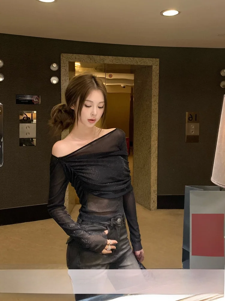 Женская футболка YOLI Zhang Yuli с одним открытым плечом и длинным рукавом, приталенная, с эффектом утяжки талии, свободного кроя во французском стиле
Женская футболка YOLI Zhang Yuli с одним открытым плечом и длинным рукавом, приталенная, с эффектом утяжки талии, свободного кроя во французском стиле