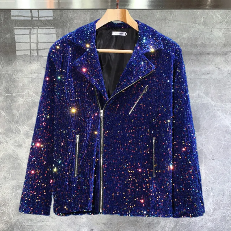Autumn Winter Men Stage Costumes For Singers Stylish Blazers For Men Stage Banquet Host Party Diamond Sequin Dress Blazer Hombre
Autumn Winter Men Stage Costumes For Singers Stylish Blazers For Men Stage Banquet Host Party Diamond Sequin Dress Blazer Hombre