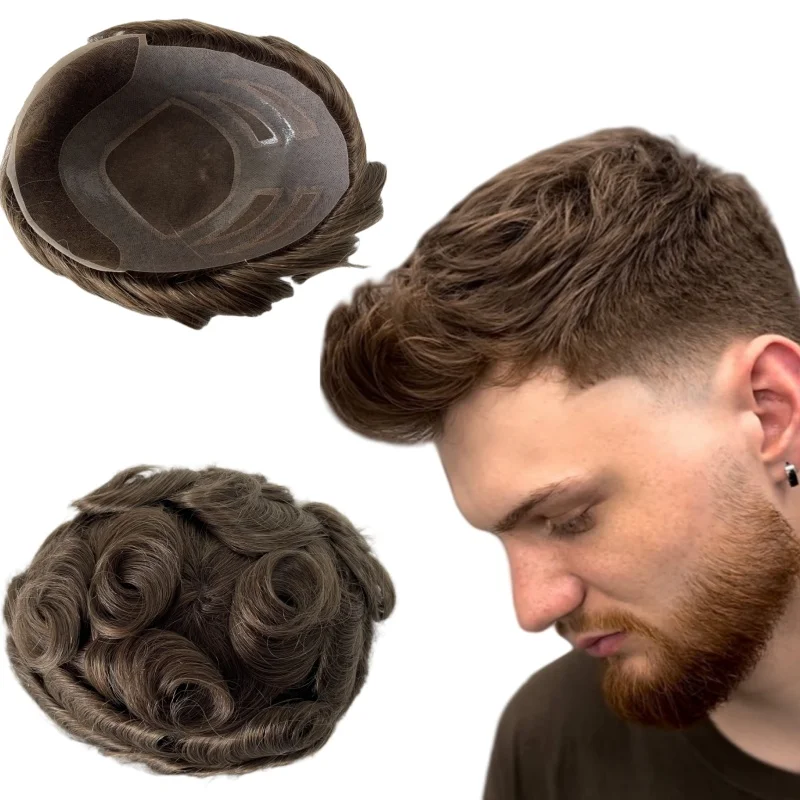Indian Virgin Human Hair Systems #18 Light Brown Color 4 Eyes Mono Toupee 8x10 Front Lace Units for European Men
Indian Virgin Human Hair Systems #18 Light Brown Color 4 Eyes Mono Toupee 8x10 Front Lace Units for European Men
