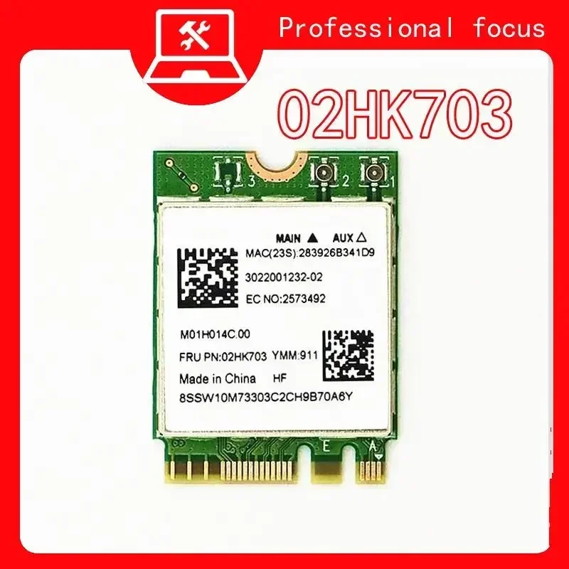 For E460 E465 E470 E475 E560 E570 WiFi Wireless AC Card RTL8822CE Bluetooth5.0 - Compatible with FRU Network Card 02HK703
For E460 E465 E470 E475 E560 E570 WiFi Wireless AC Card RTL8822CE Bluetooth5.0 - Compatible with FRU Network Card 02HK703
