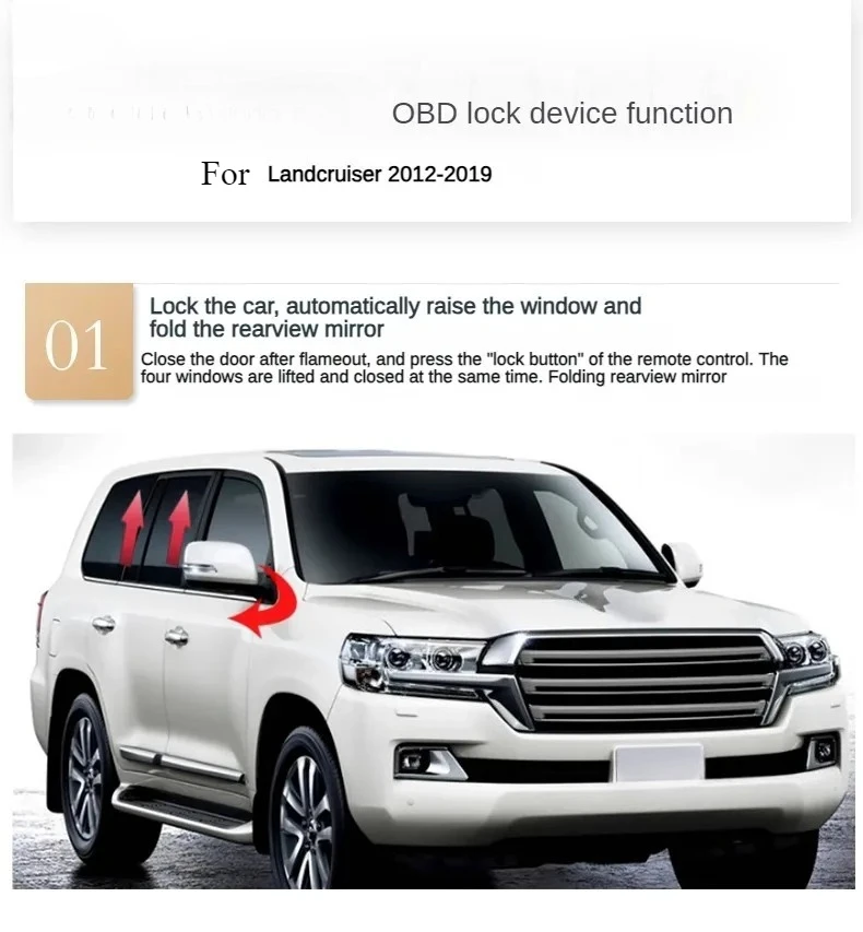 Car Door Auto Speed Lock Unlock window closer mirror folding moudle For Toyota Landcruiser LC200 2008-2019 LC200 Accessories
Car Door Auto Speed Lock Unlock window closer mirror folding moudle For Toyota Landcruiser LC200 2008-2019 LC200 Accessories