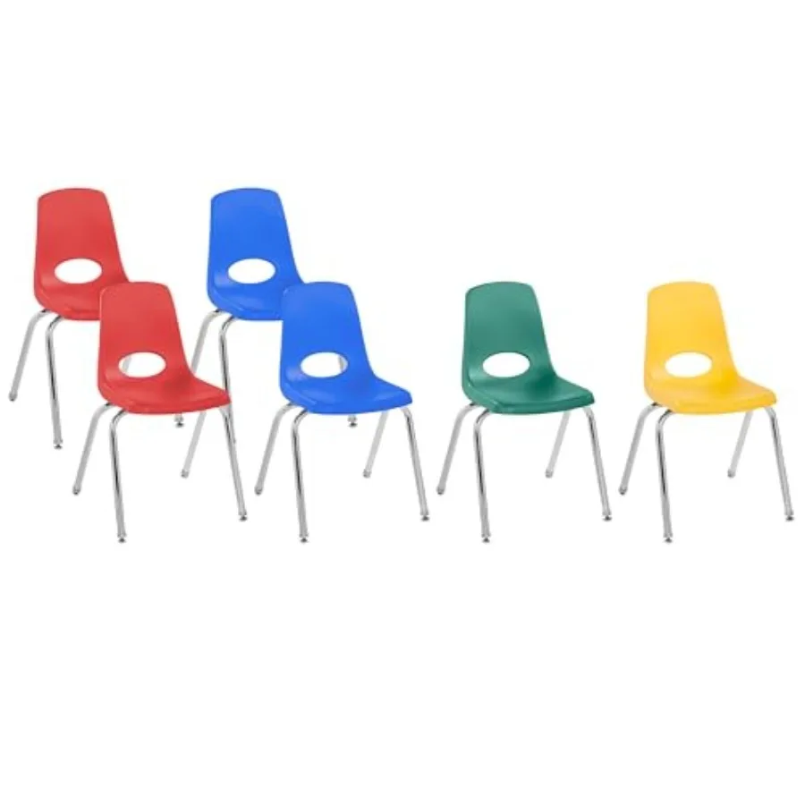 16" School Chairs, Stackable Classroom Chair, Set of 6 Stacking Student Chair with Swivel Glides for 4th-6th Grade, Elementary,
16" School Chairs, Stackable Classroom Chair, Set of 6 Stacking Student Chair with Swivel Glides for 4th-6th Grade, Elementary,