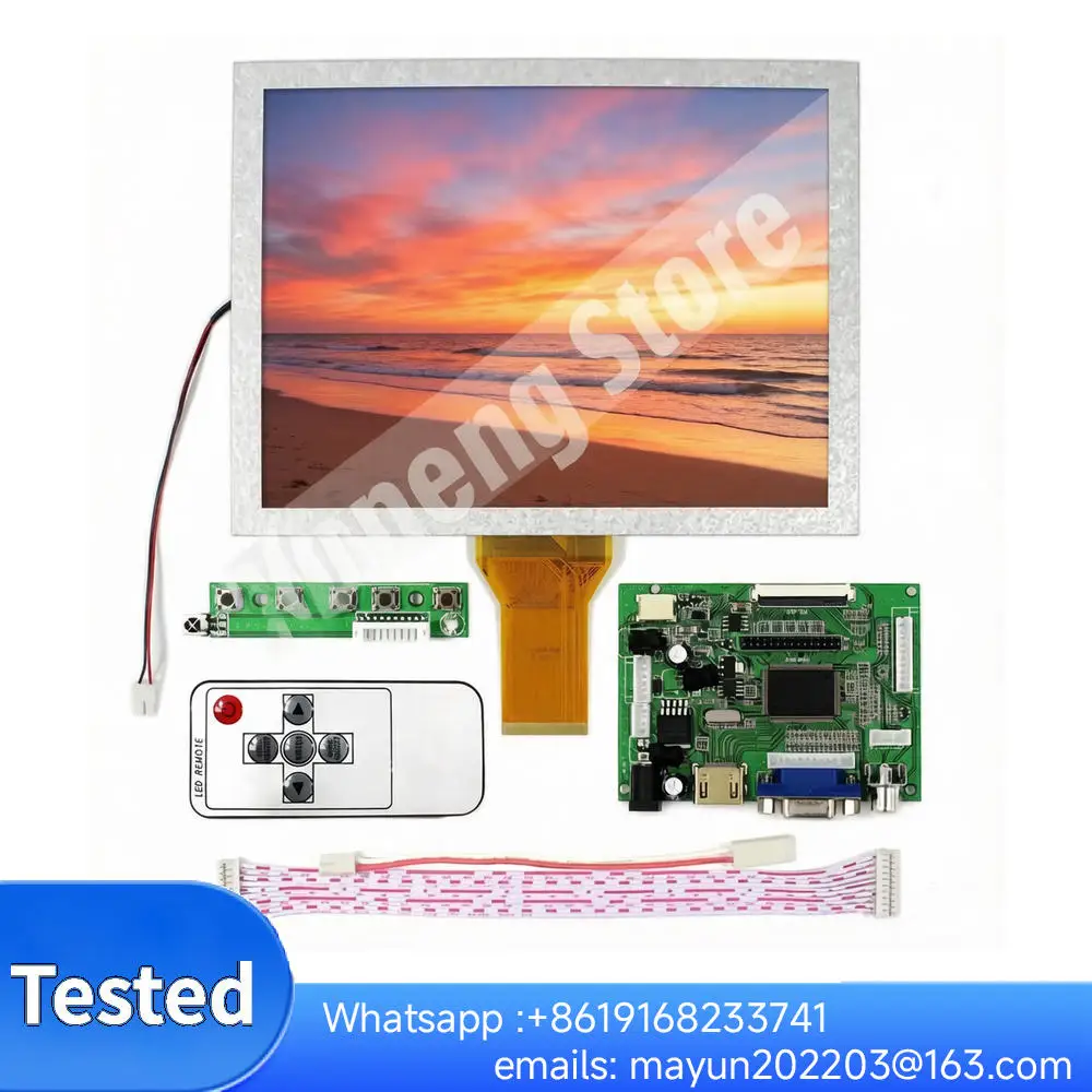 8" 800×600 LCD EJ080NA-05A EJ080NA-05B With VGA 2AV Control Board Kit
8" 800×600 LCD EJ080NA-05A EJ080NA-05B With VGA 2AV Control Board Kit