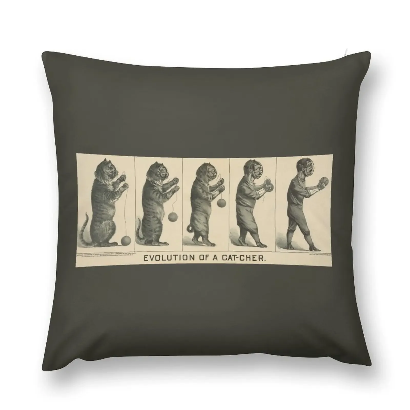 Baseball history, 1889 drawing Evolution of a cat-cher Throw Pillow Elastic Cover For Sofa Sofa Cushions Sofa Cover pillow
Baseball history, 1889 drawing Evolution of a cat-cher Throw Pillow Elastic Cover For Sofa Sofa Cushions Sofa Cover pillow
