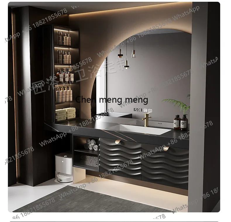 The new model is modern and simple, bathroom cabinet combination rock slab hot bending integrated basin bathroom washstand
The new model is modern and simple, bathroom cabinet combination rock slab hot bending integrated basin bathroom washstand