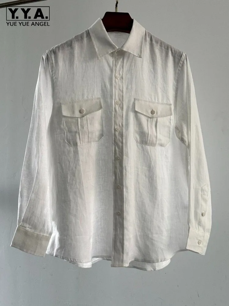 Spring Summer Mens Breathable 100% Linen Long Sleeve Shirt Beach Tops Single Breasted Lapel Collar Business Casual Work Shirts
Spring Summer Mens Breathable 100% Linen Long Sleeve Shirt Beach Tops Single Breasted Lapel Collar Business Casual Work Shirts