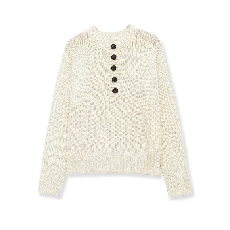 Withered Women's 2026 Long Sleeved Round Neck Casual Single Breasted Threaded Knit Sweater
Withered Women's 2026 Long Sleeved Round Neck Casual Single Breasted Threaded Knit Sweater