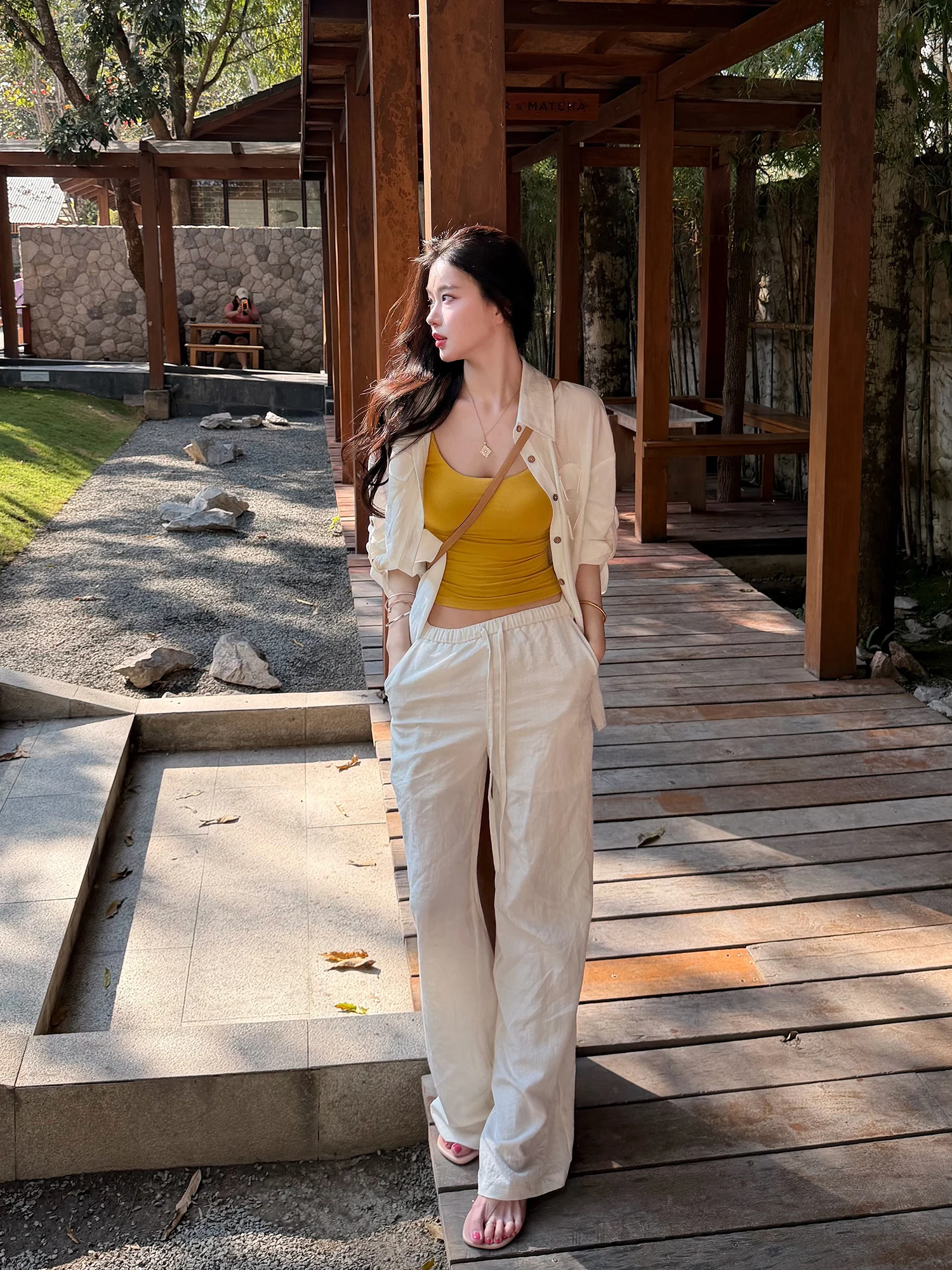 Casual Loose Straight Leg Pants Women's Spring Summer Linen Waist Tied Long Casual Pants Comfortable Daily Wear Yishengpi
Casual Loose Straight Leg Pants Women's Spring Summer Linen Waist Tied Long Casual Pants Comfortable Daily Wear Yishengpi