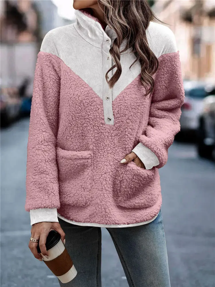 Teddy Hooded Women Winter Fleece Sweatshirt Female Turn Down Collar Patchwork Top Ladies Loose Vintage Streetwear Sudadera Mujer
Teddy Hooded Women Winter Fleece Sweatshirt Female Turn Down Collar Patchwork Top Ladies Loose Vintage Streetwear Sudadera Mujer
