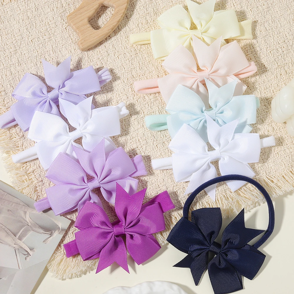 Набор из 4 эластичных повязок-бантиков для новорожденных, 8 см, нейлоновые тюрбаны, аксессуары для волос
Набор из 4 эластичных повязок-бантиков для новорожденных, 8 см, нейлоновые тюрбаны, аксессуары для волос