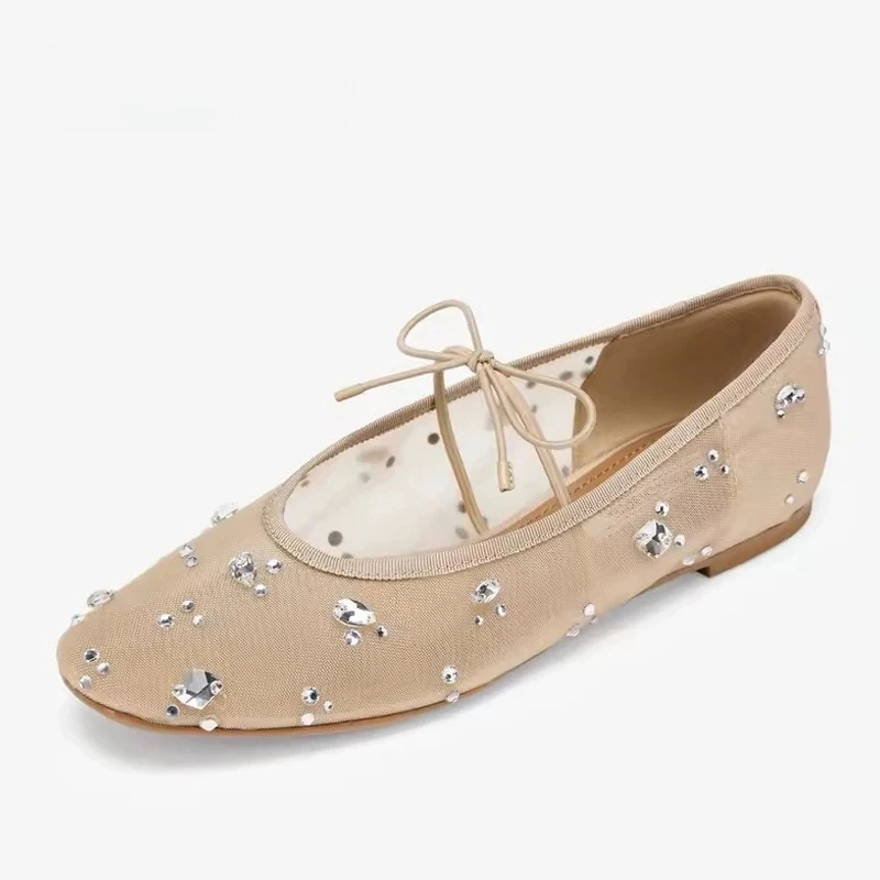 Комфортные балетки с дышащей сеткой, женские роскошные туфли Мэри Джейн с украшением из кристаллов, элегантная легкая повседневная обувь на мягкой подошве
Комфортные балетки с дышащей сеткой, женские роскошные туфли Мэри Джейн с украшением из кристаллов, элегантная легкая повседневная обувь на мягкой подошве