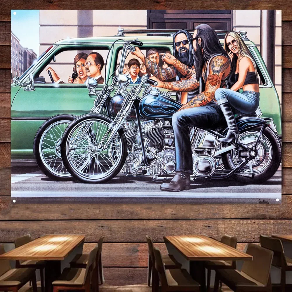 Tattoo Rider and Car Motorcycle Painting Banner Wall Hanging Flag For Garage Retro Motor Repair Shop Man Cave Wall Decor Poster
Tattoo Rider and Car Motorcycle Painting Banner Wall Hanging Flag For Garage Retro Motor Repair Shop Man Cave Wall Decor Poster