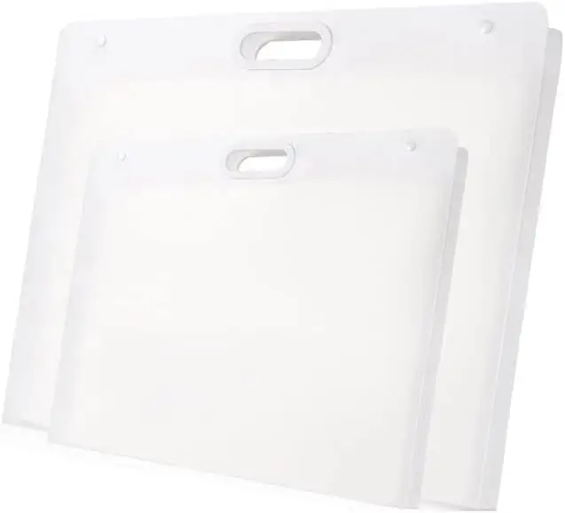 2-Piece Plastic Art Portfolio Set for Diamond Painting and Drawings, Waterproof Storage Cases in White
2-Piece Plastic Art Portfolio Set for Diamond Painting and Drawings, Waterproof Storage Cases in White