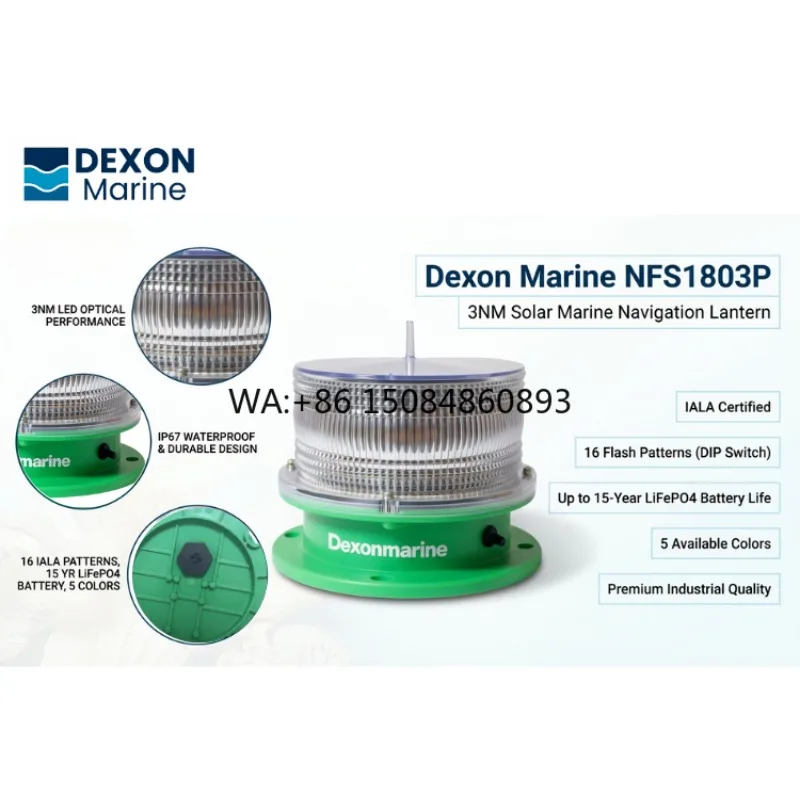 NFS1803P Solar Marine Navigation Light HighEfficiency Solar Charging IP67 Waterproof
NFS1803P Solar Marine Navigation Light HighEfficiency Solar Charging IP67 Waterproof
