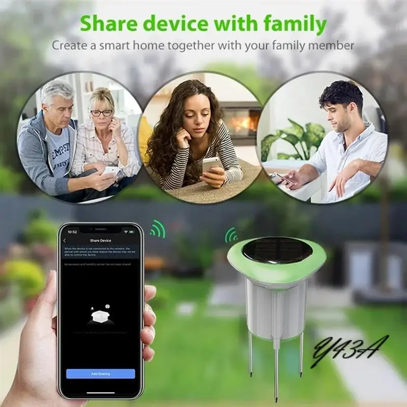 Y43A-Tuya Умный датчик почвы Солнечная энергия Датчик температуры и влажности Датчик обнаружения качества почвы
Y43A-Tuya Умный датчик почвы Солнечная энергия Датчик температуры и влажности Датчик обнаружения качества почвы