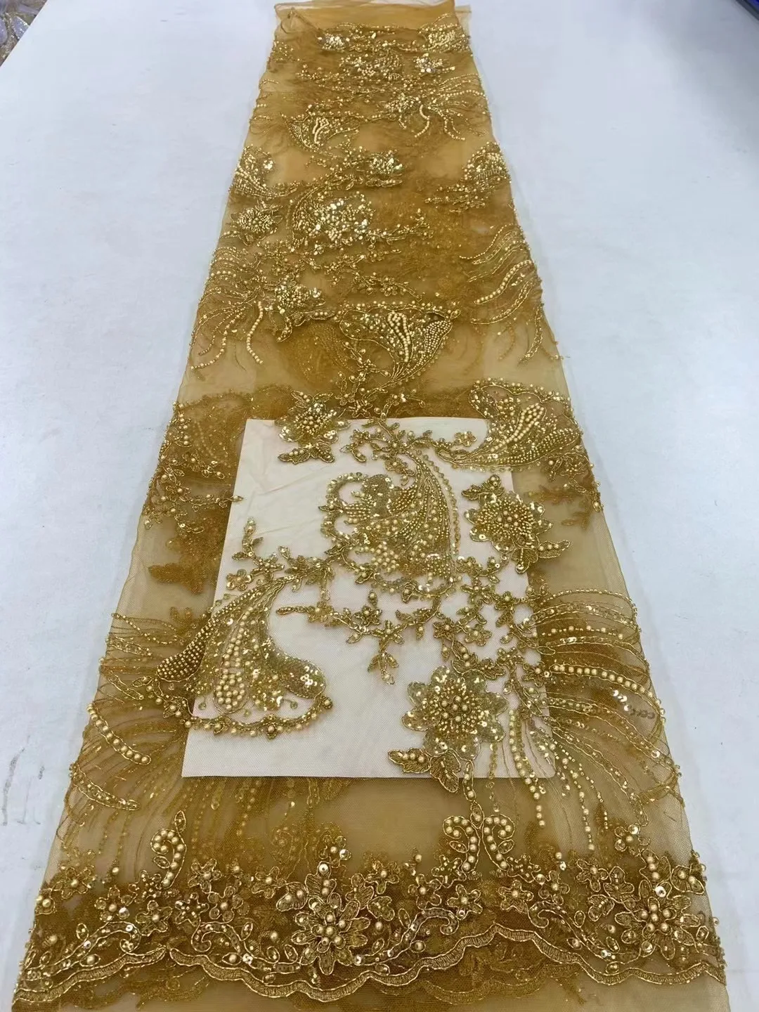 French Velvet Sequins Lace Fabric 2024 High Quality Nigerian African Tulle Lace Fabric Embroidery Beaded Lace For Party Dress
French Velvet Sequins Lace Fabric 2024 High Quality Nigerian African Tulle Lace Fabric Embroidery Beaded Lace For Party Dress