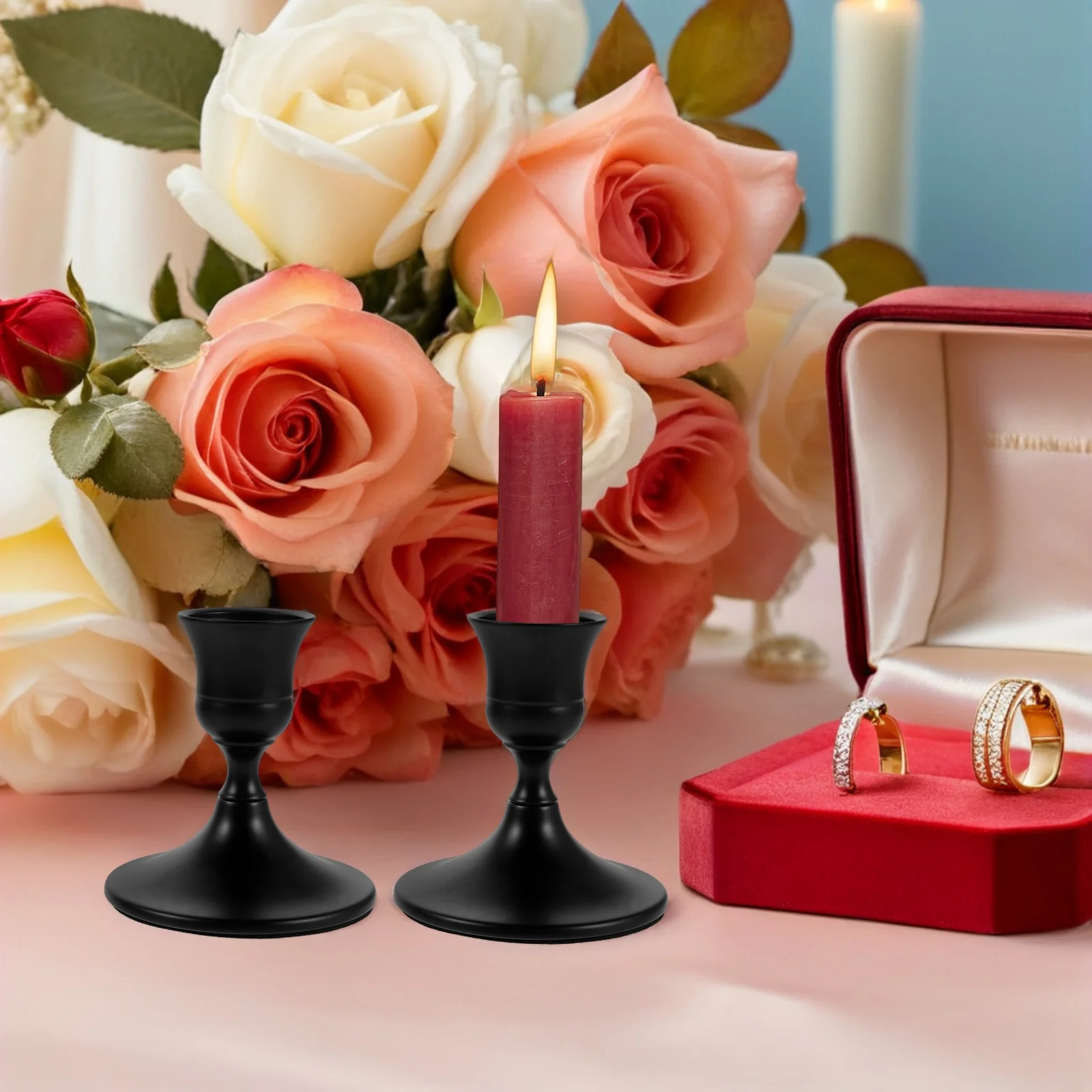 4Pcs Black Candlestick Holders Taper Stands for Coffee Table Festive Home Decor Mantel Decoration Metal Candler Holder
4Pcs Black Candlestick Holders Taper Stands for Coffee Table Festive Home Decor Mantel Decoration Metal Candler Holder