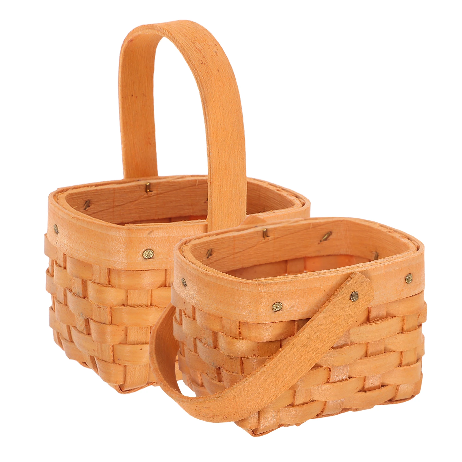 2pcs Mini Handwoven Wooden Baskets Cute Small Storage Basket Versatile Birthday Party Favor Handmade Compact Decorative
2pcs Mini Handwoven Wooden Baskets Cute Small Storage Basket Versatile Birthday Party Favor Handmade Compact Decorative