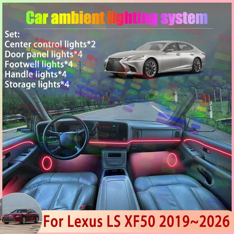 For Lexus LS XF50 2019~2026 2020 2/18 in 1 Car Atmosphere Light Lamp RGB Shade Ensemble Streamer Atmosphere Set Auto Accessories
For Lexus LS XF50 2019~2026 2020 2/18 in 1 Car Atmosphere Light Lamp RGB Shade Ensemble Streamer Atmosphere Set Auto Accessories