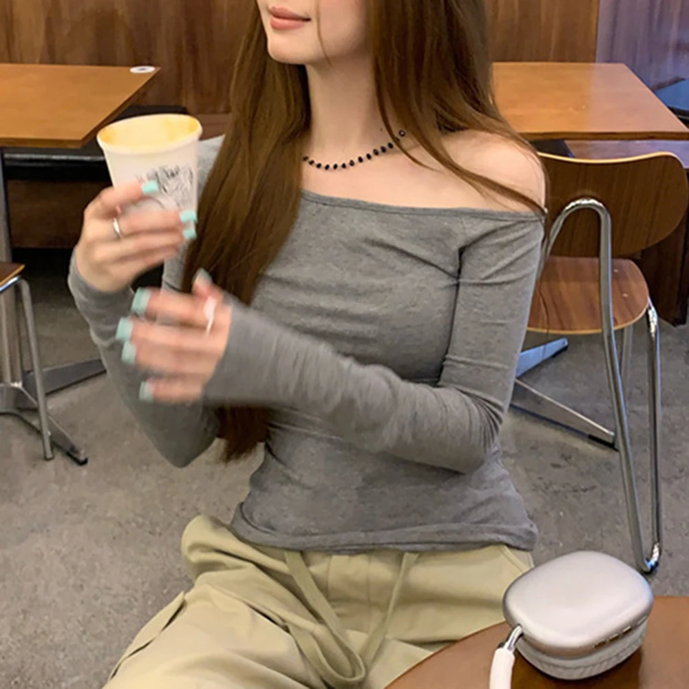 Casual Daily Wear Off Shoulder Top All-match Blouse Microelasticity Polyester Fabric Regular Length Solid Color
Casual Daily Wear Off Shoulder Top All-match Blouse Microelasticity Polyester Fabric Regular Length Solid Color