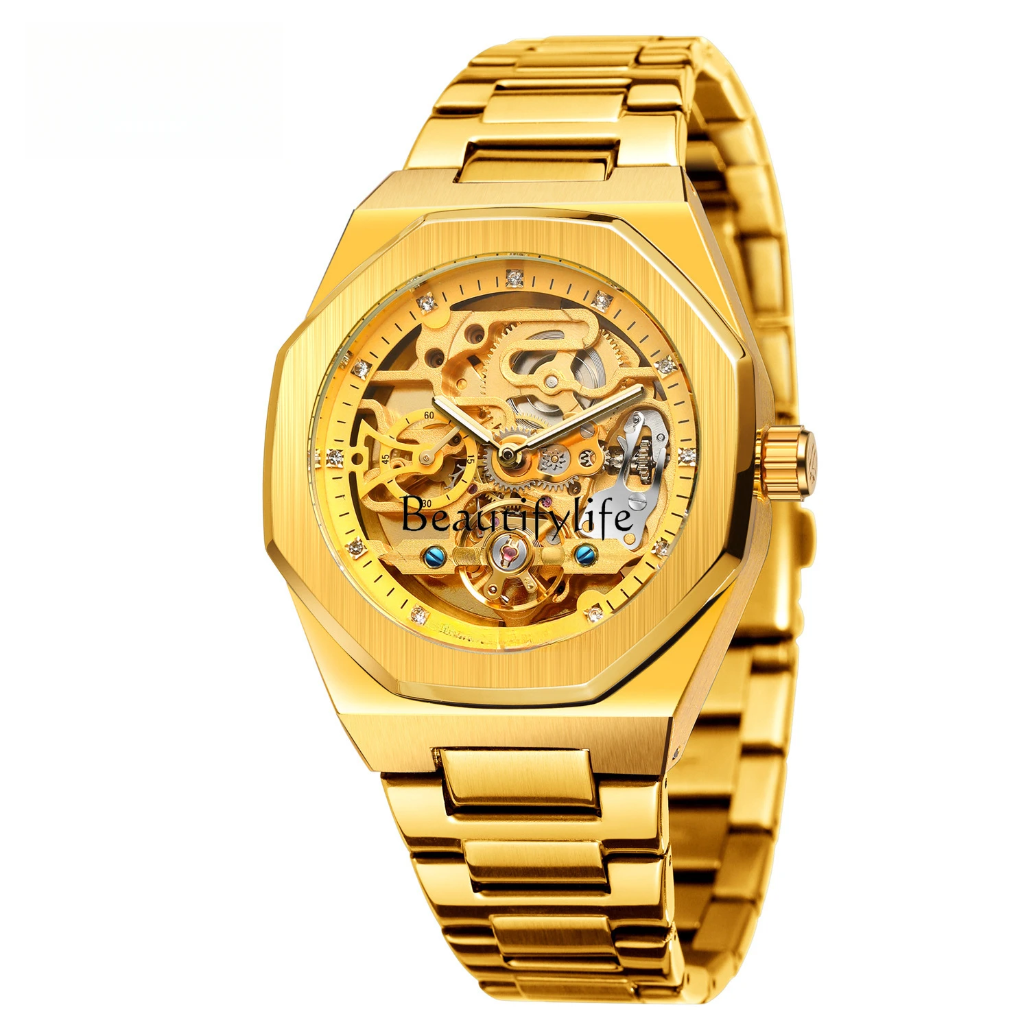 Men's automatic mechanical watch luminous three-eye six-pin steel belt mechanical watch
Men's automatic mechanical watch luminous three-eye six-pin steel belt mechanical watch